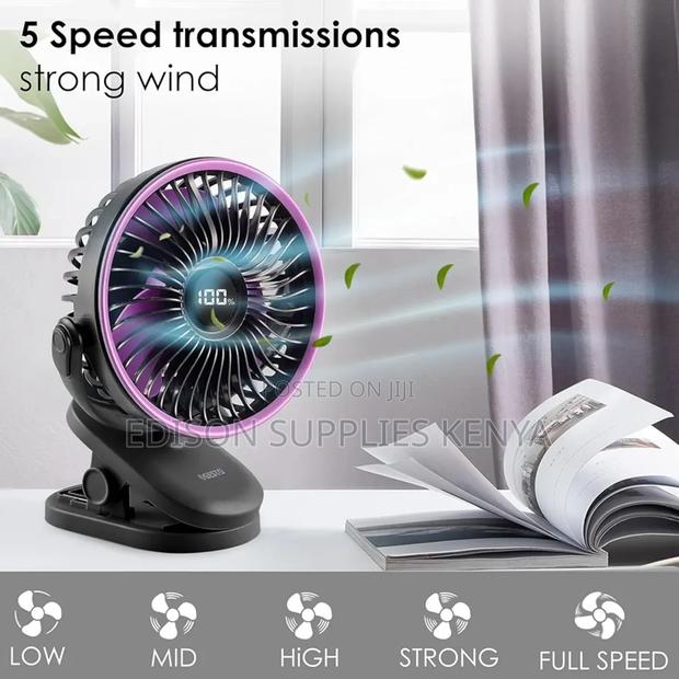 Clip Fan Digital Power Display + Timer Desk Fans Table Fan - thumbnail 5