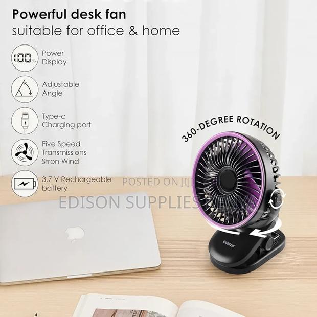 Clip Fan Digital Power Display + Timer Desk Fans Table Fan - thumbnail 8