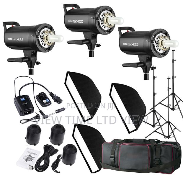 Godox Sk400ii Studio Flash 3 Strobe Photography Light Kit - main view