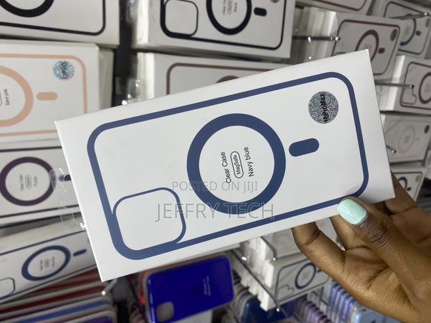 Roybens iPhone 16 Pro-Max Transparent Magsafe Case-Navy Blue - thumbnail 2