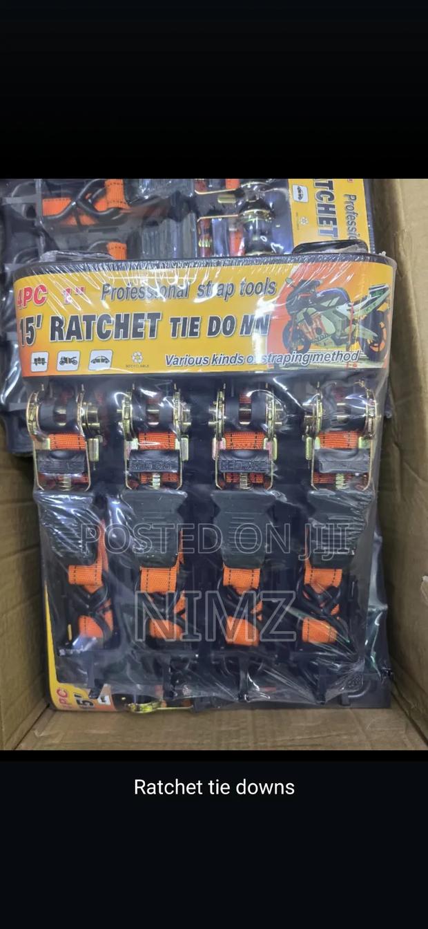Ratchet Tie Down 4pcs Set 15" - main view