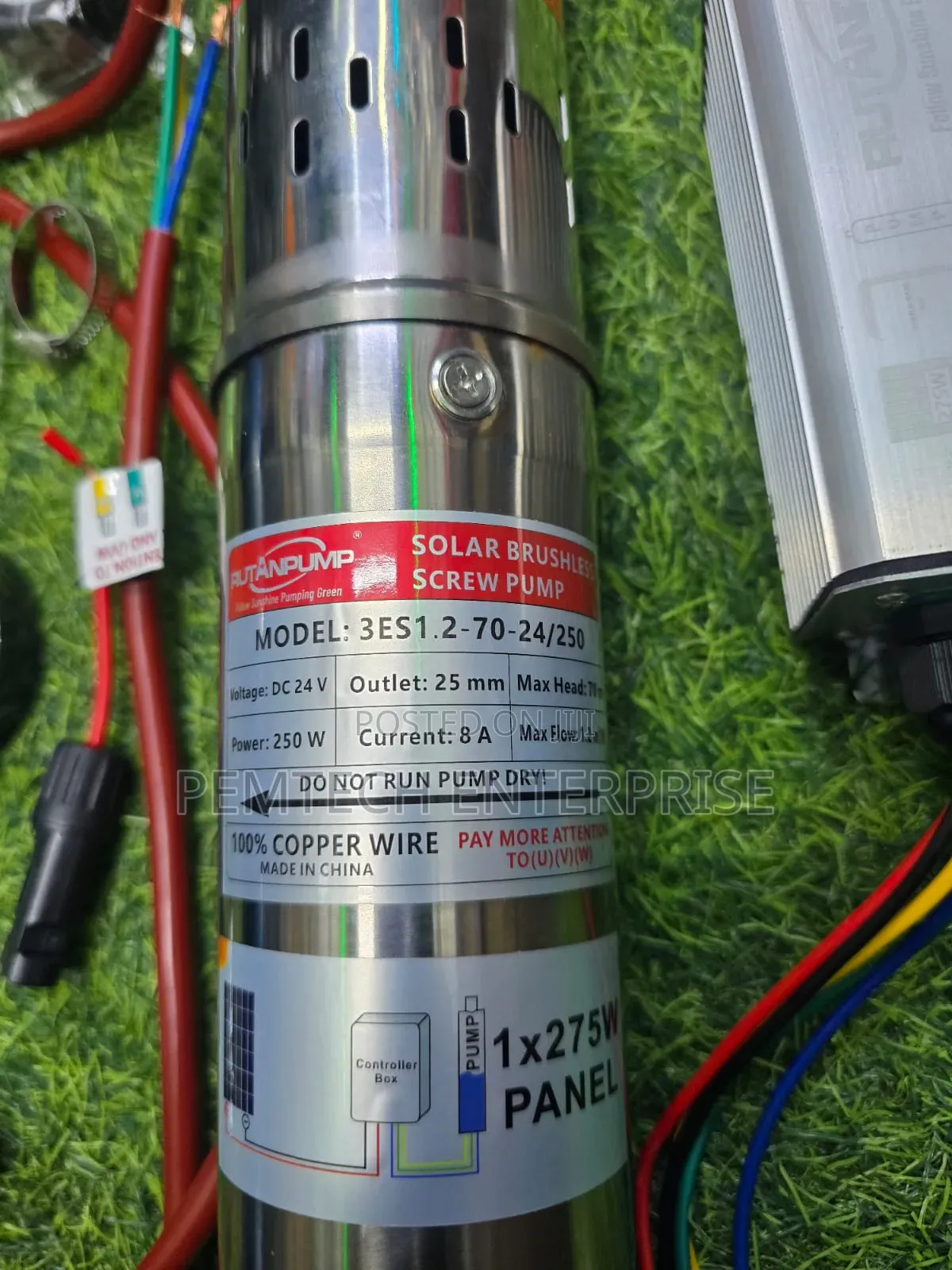 Dc 24v Solar Brushless Pump With a Control Box