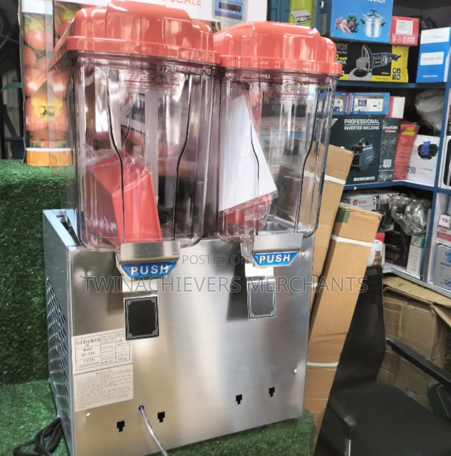 Commercial 2 Jugs/Column/Chambers Juice Dispenser