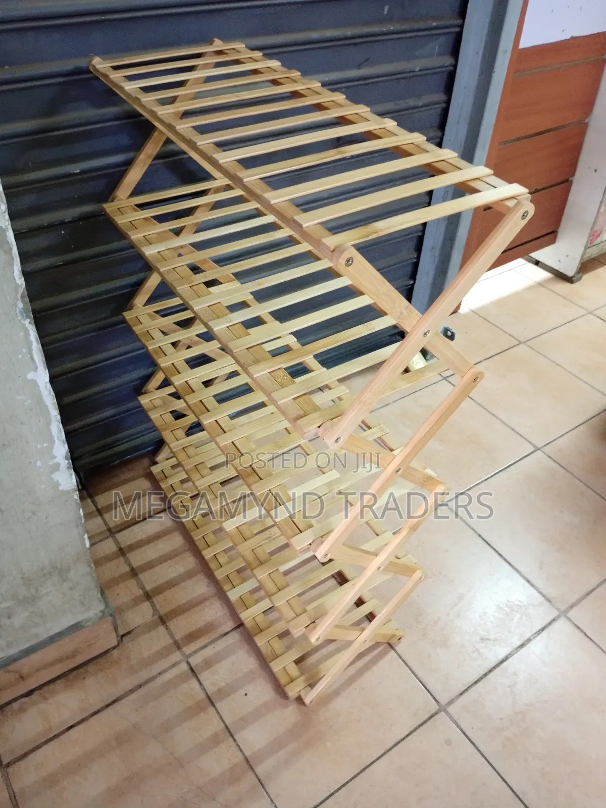 Bamboo Foldable Shoe Rack 5layer/5-Tire Shoe Rack