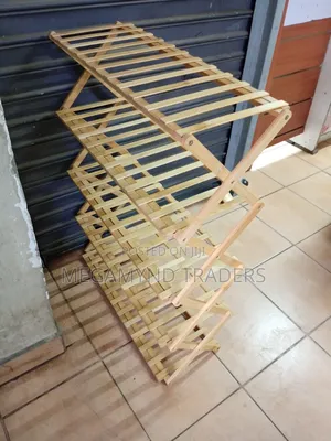 Bamboo Foldable Shoe Rack 5layer/5-Tire Shoe Rack