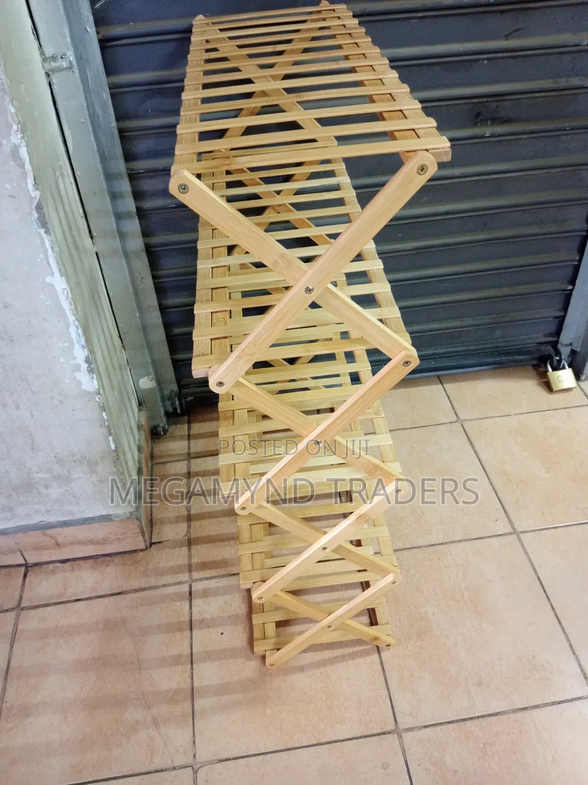 Bamboo Foldable Shoe Rack 5layer/5-Tire Shoe Rack