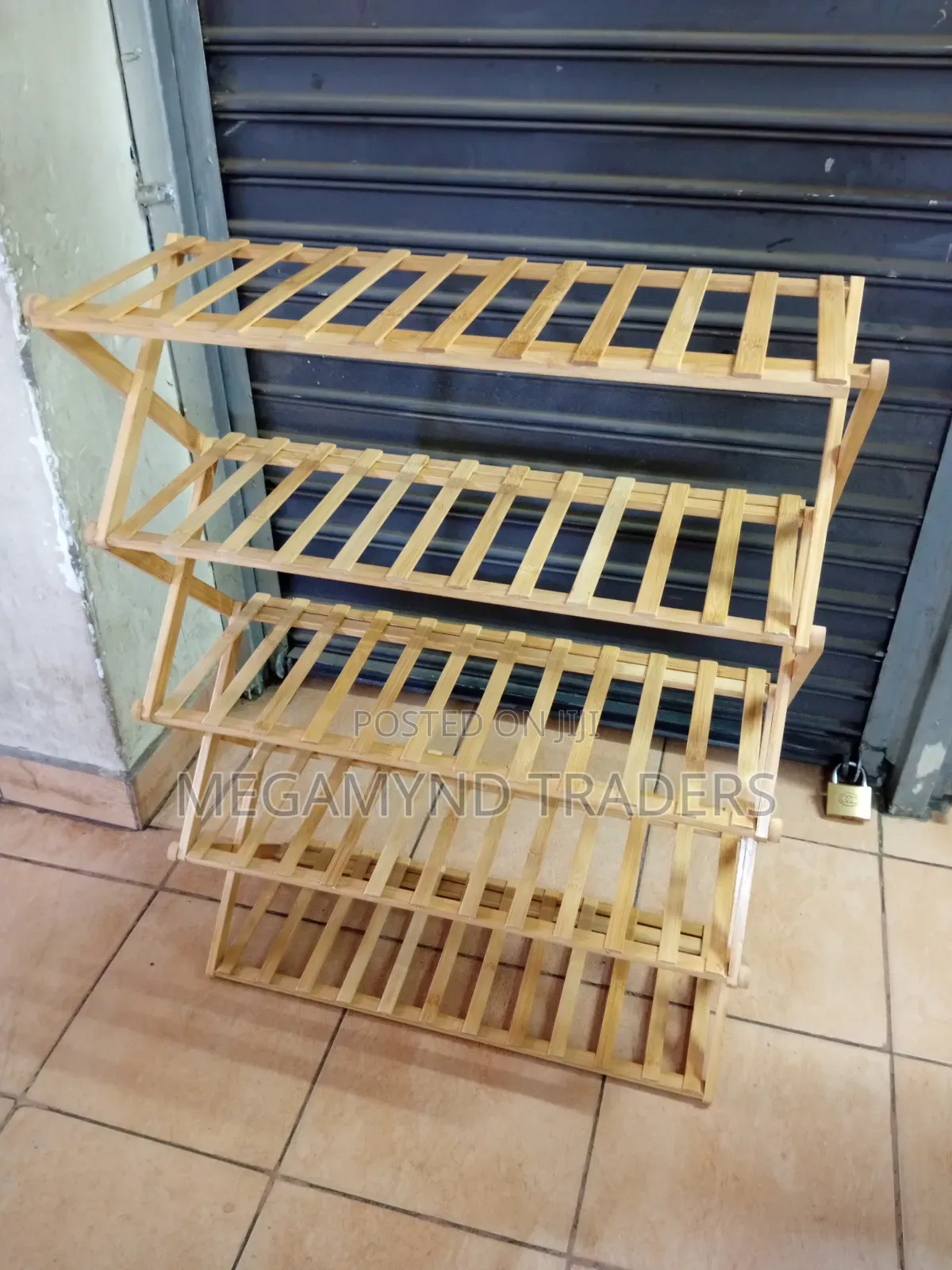 Bamboo Foldable Shoe Rack 5layer/5-Tire Shoe Rack