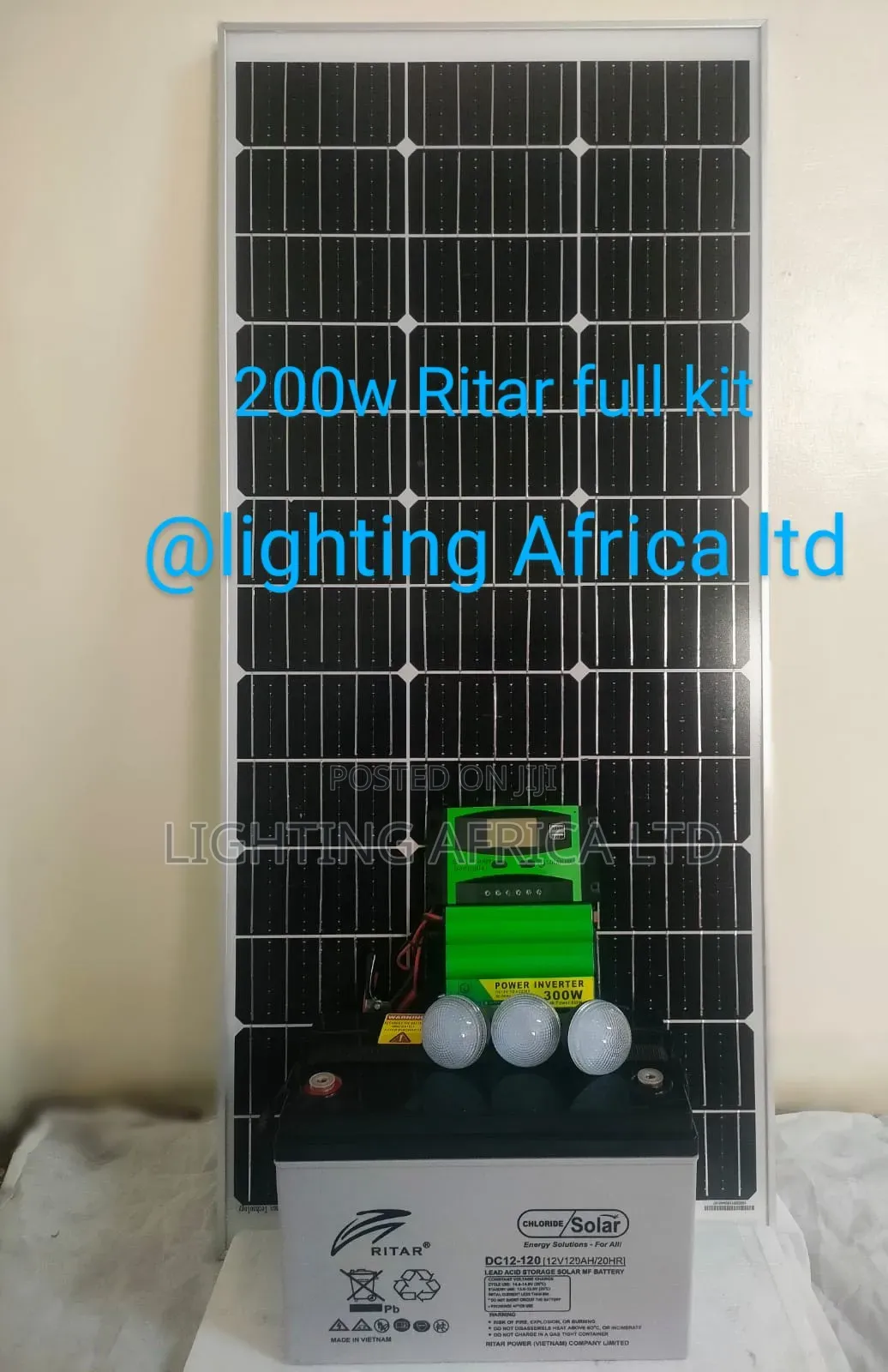 200w Ritar Battery Complete Kit