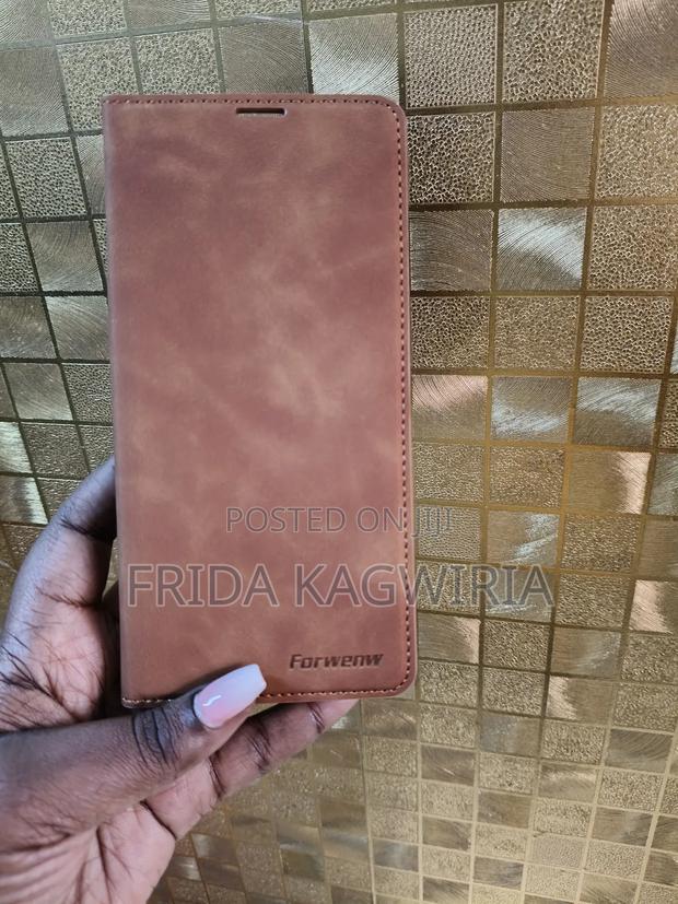 Infinix Hot 50 Pro Plus Brown Leather Flip Case - thumbnail 2