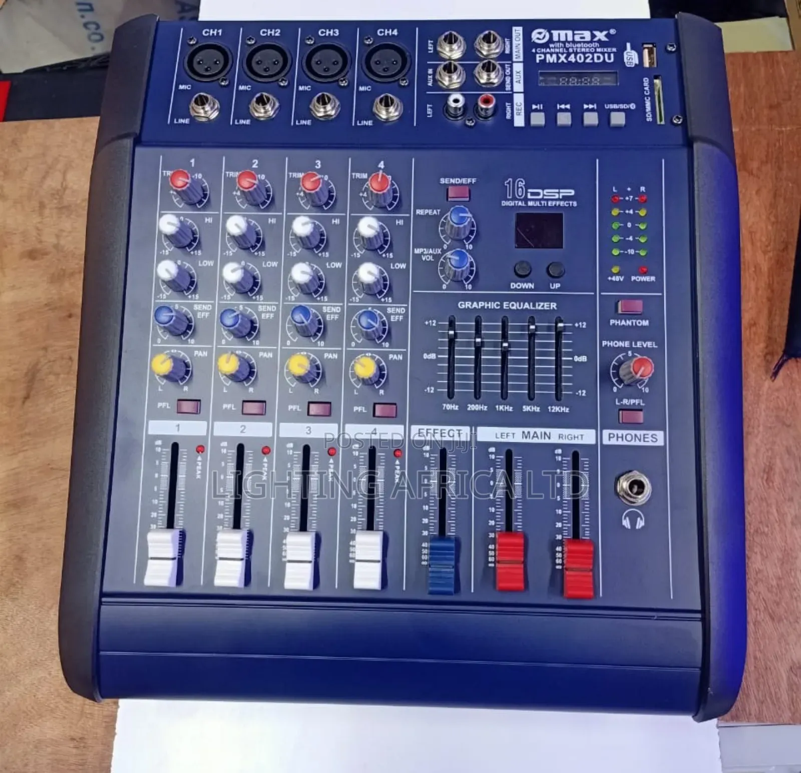 Powerful Max 4ch Powered Mixer Usb/Bt