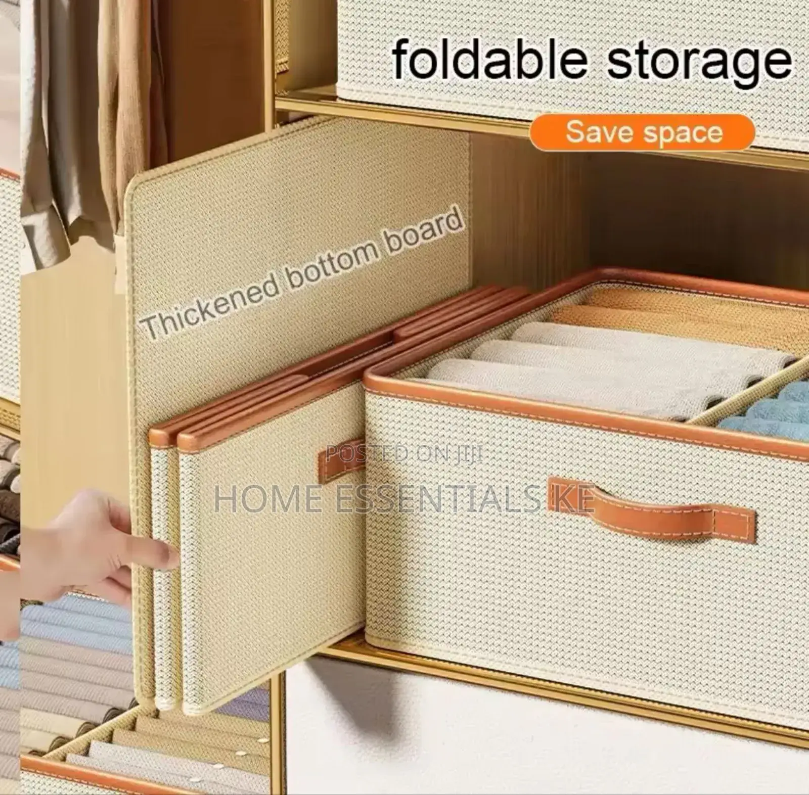 *Versatile Foldable Double Compartment Closet Organizer