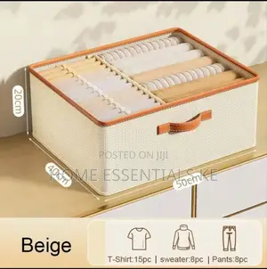 *Versatile Foldable Double Compartment Closet Organizer
