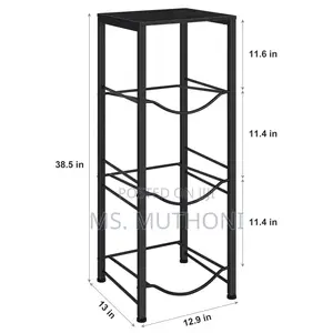 3 Tier Water Bottle Holder Rack With Upper Storage