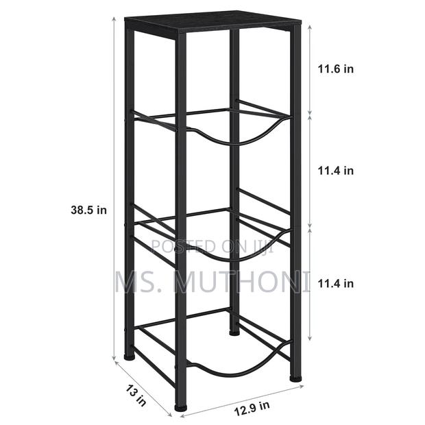 3 Tier Water Bottle Holder Rack With Upper Storage - thumbnail 3
