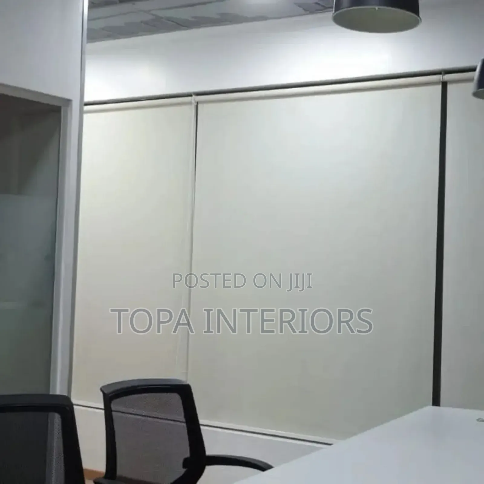 White Generic Blackout Office Roller Window Blinds