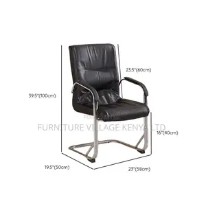 Office Chair:Leather Boardroom Chair With Padded Armrest