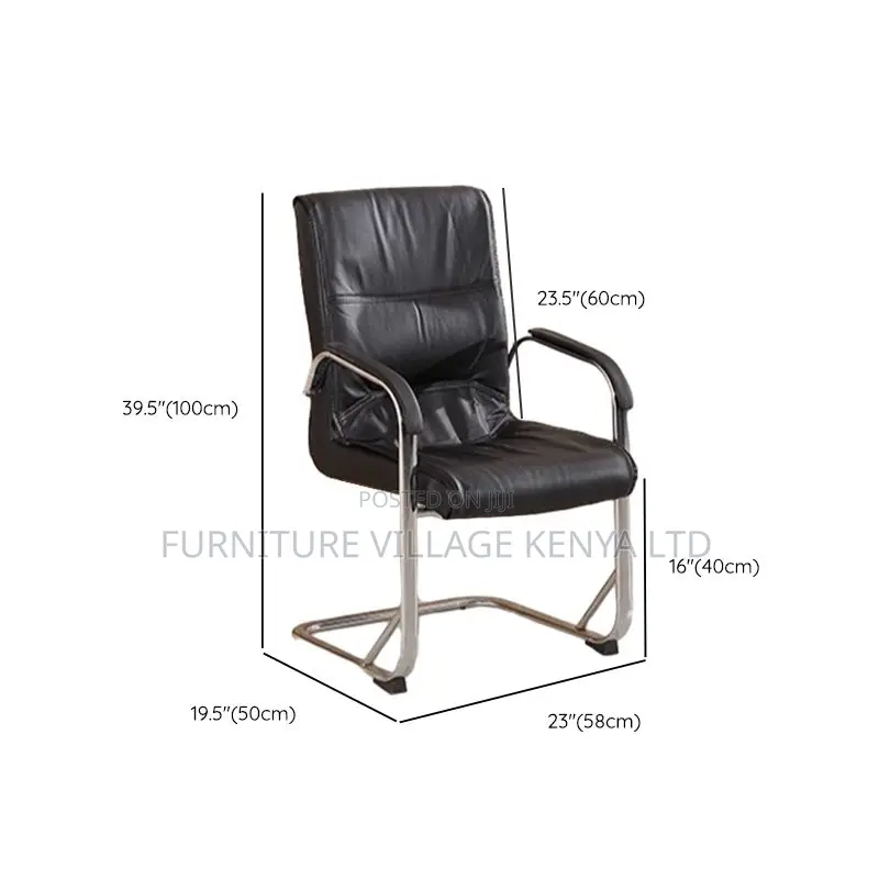 Office Chair:Leather Boardroom Chair With Padded Armrest