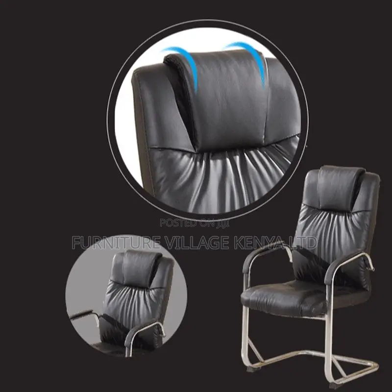 Office Chair:Leather Boardroom Chair With Padded Armrest