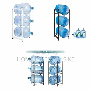3 Water Bottle Holder Rack -Black White