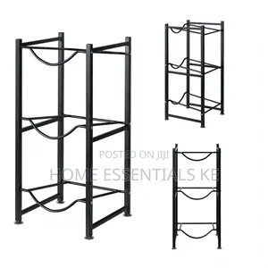 3 Water Bottle Holder Rack -Black White