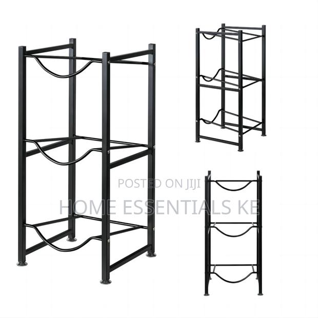 3 Water Bottle Holder Rack -Black White - thumbnail 3