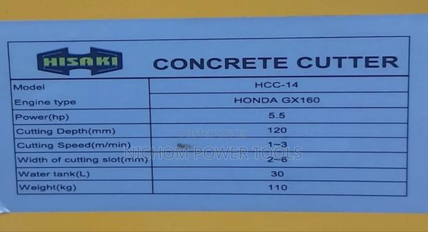 Hisaki Japan Concrete Cutter 14inch With Honda Engine Gx160 - thumbnail 3