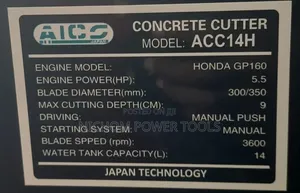 Aico Japan Concrete Cutter 14inches With Honda Engine Gp160