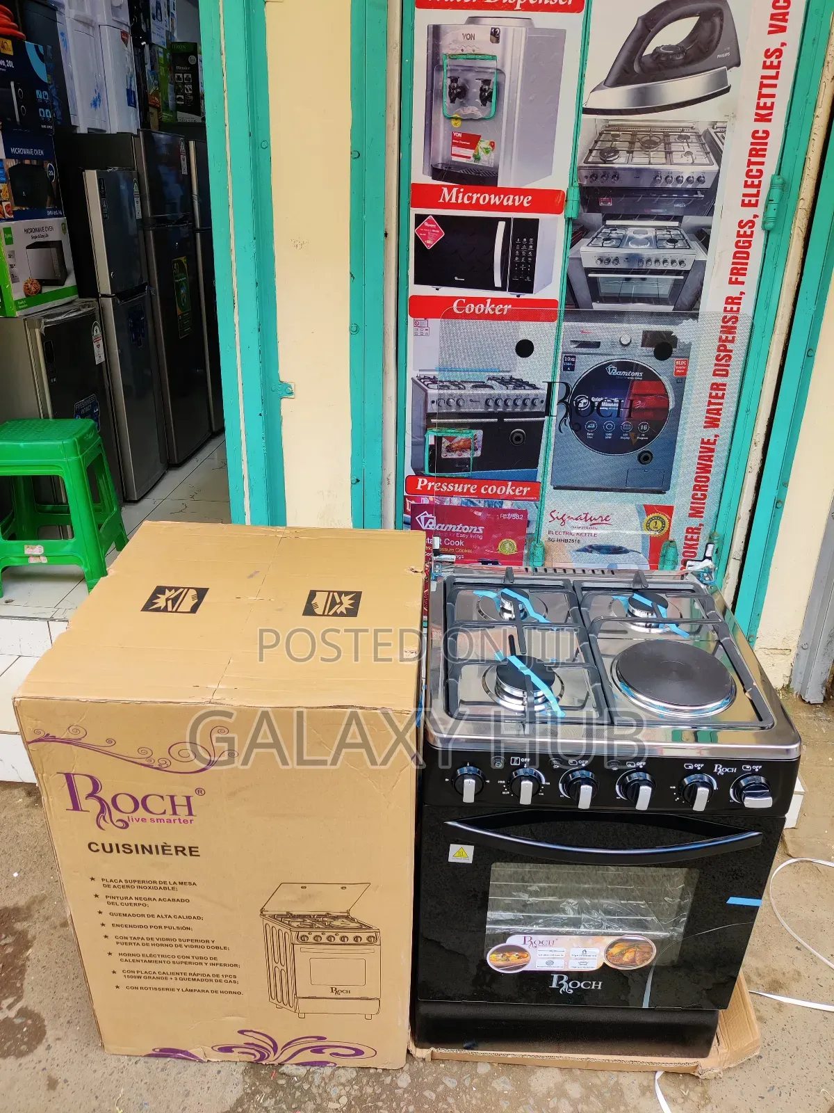 Roch Standing Cooker 50cmx60cm, 3gas+1electric Electric Oven