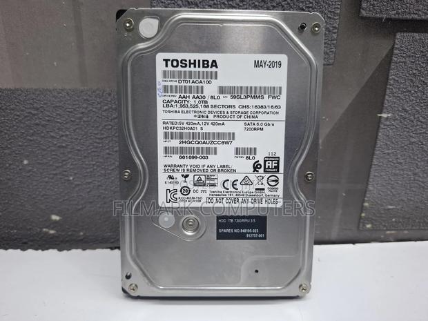 Toshiba Hard Disk Drive 1tb 1000gb Sata 3.5 Inch 7200 Rpm