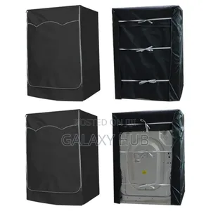 Black Front Load Washing Machine Cover With Zippper