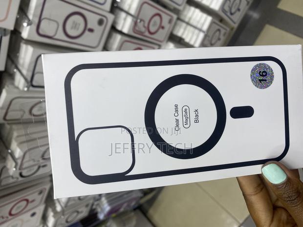 Nimasso iPhone 16 Magsafe Charging Transparent Case-Black - main view