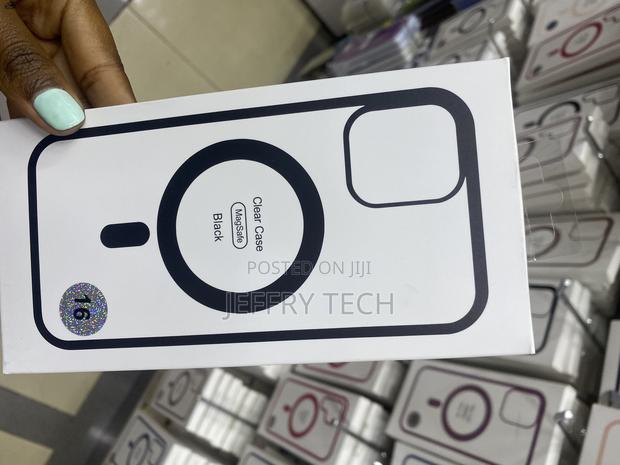 Nimasso iPhone 16 Magsafe Charging Transparent Case-Black - thumbnail 2