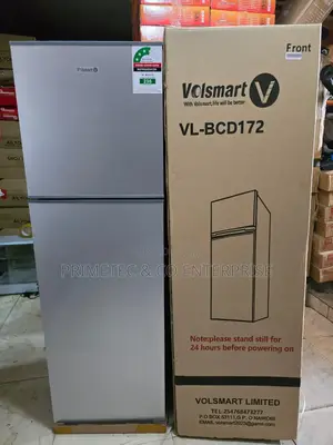 Silver Volsmart 138 Litres Double Door Refrigerator