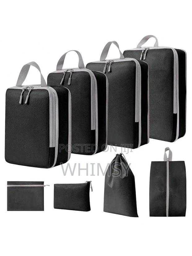 Set/8 PCS Compressible Packing Travel Storage Bag Cubes