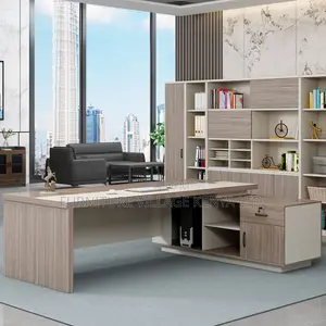 Office Desk:Executive-Style 160cm Office Corner L-Desk