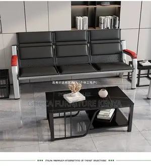 Office Sofa: 5-Seater Modern Minimalist Reception Sofa Set