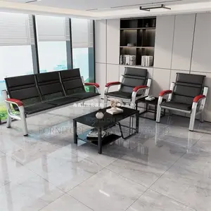 Office Sofa: 5-Seater Waiting Room Sofa Set-Steel Frame