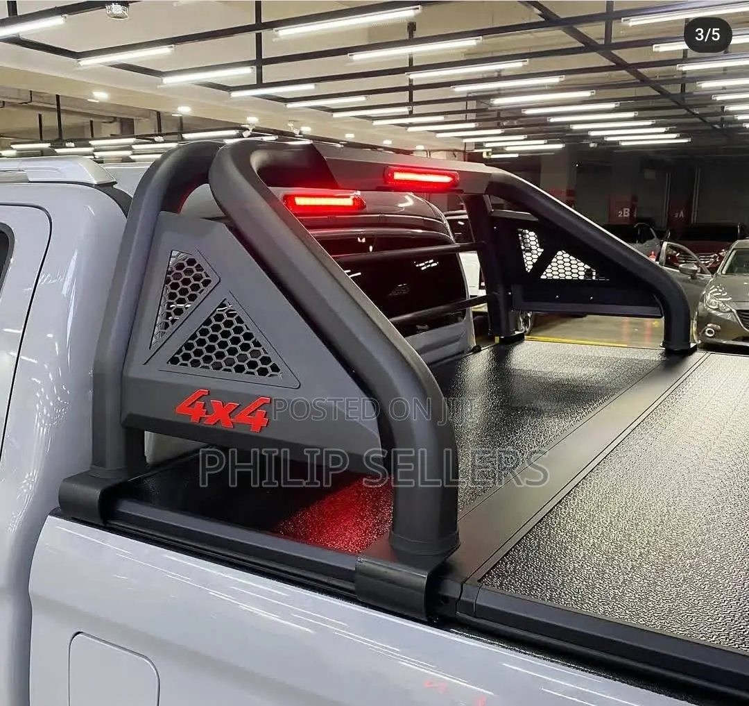 Hard Tri-Fold Cover Matte Black Rollbar Available at Very