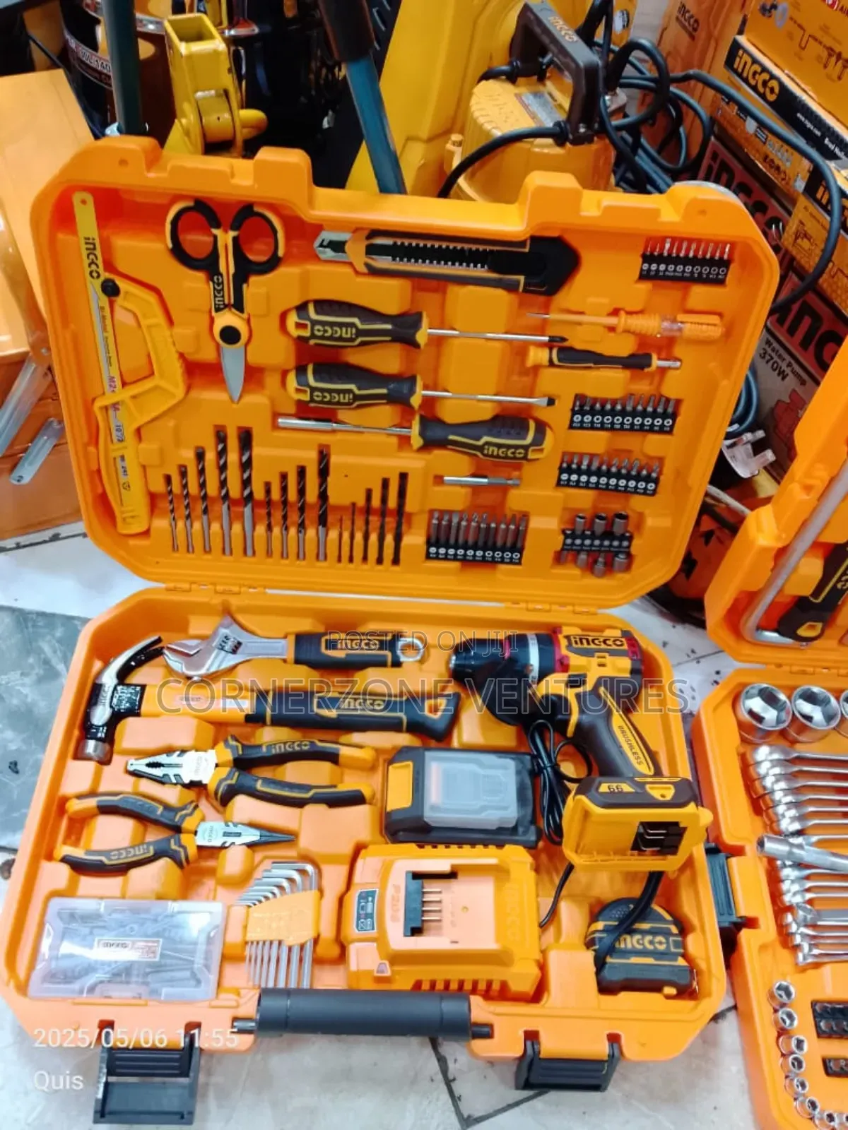 Ingco Brushless Cordless Drill Set