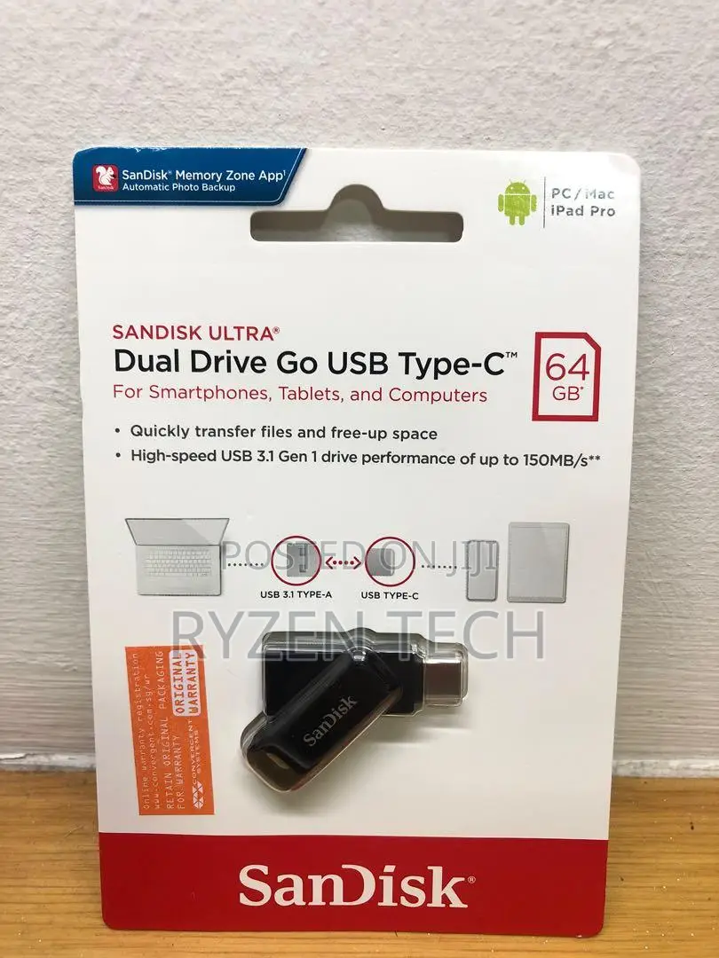 Sandisk Ultra Dual Drive Go Usb Type-C 64gb