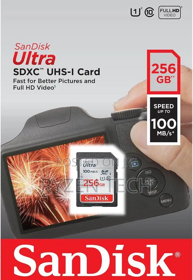 Sandisk Ultra SDXC Card Up to 100mb/S - 256gb