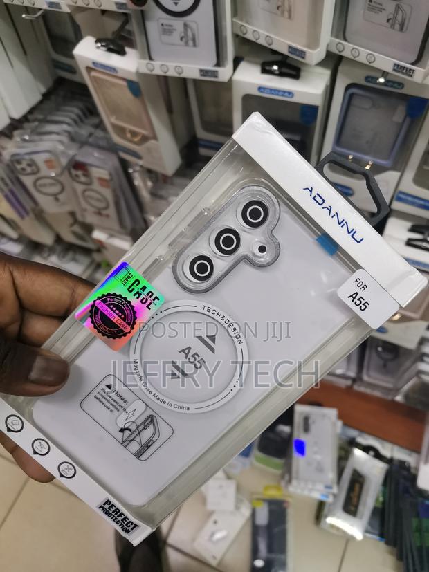 Colala Samsung Galaxy A55 Transparent Magsafe Case-White - main view