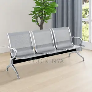 Office Bench ; 3-Link Steel Waiting Bench