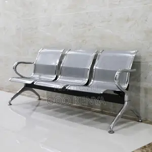 Office Bench ; 3-Link Steel Waiting Bench