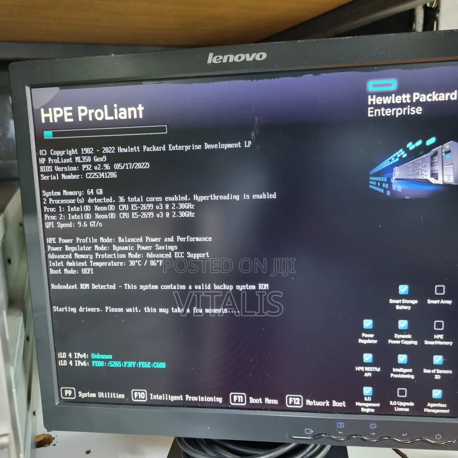 Server HP ProLiant ML 64GB Intel Xeon HDD+SSD 3T