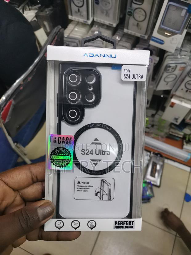 Msotes Samsung Galaxy S24 Ultra Magsafe Case Clear-Black - main view