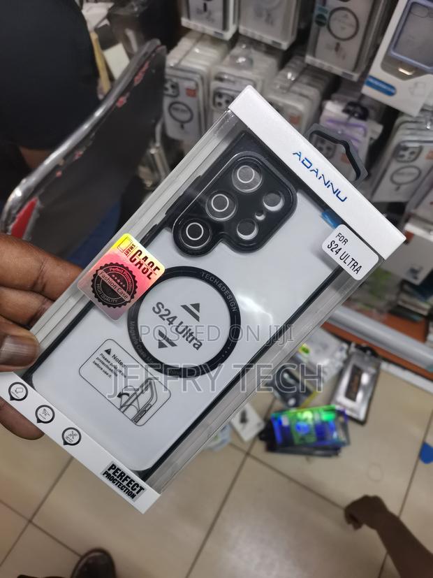 Msotes Samsung Galaxy S24 Ultra Magsafe Case Clear-Black - thumbnail 2