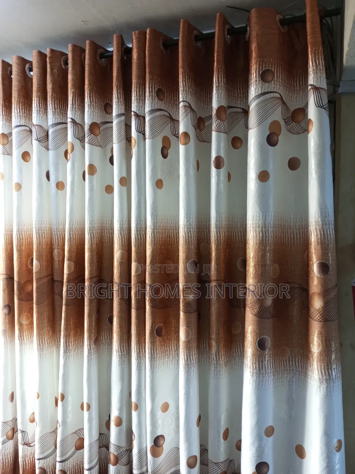 Floral Curtains Available Brown Floral Curtains in Stock