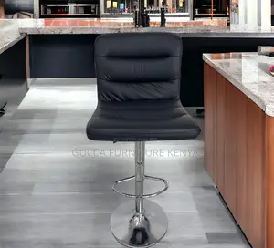 Office Stools:Urban Black Bistro Office Home Leather Stool