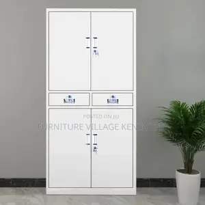 Office Cabinet:4-Door Lockable Metal Office Storage Solution